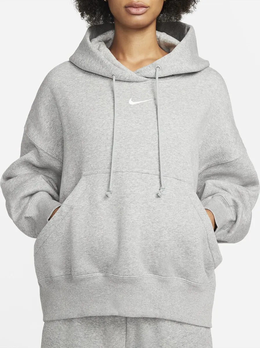 Nike Phoenix OS Hoodie Dames - Grijs - Maat L