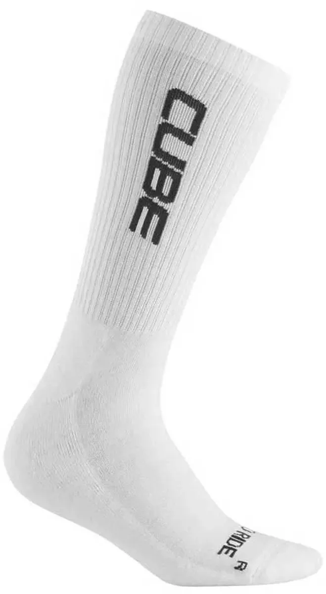 Cube After Race High Cut Fietssokken - Wit - Maat 36/39