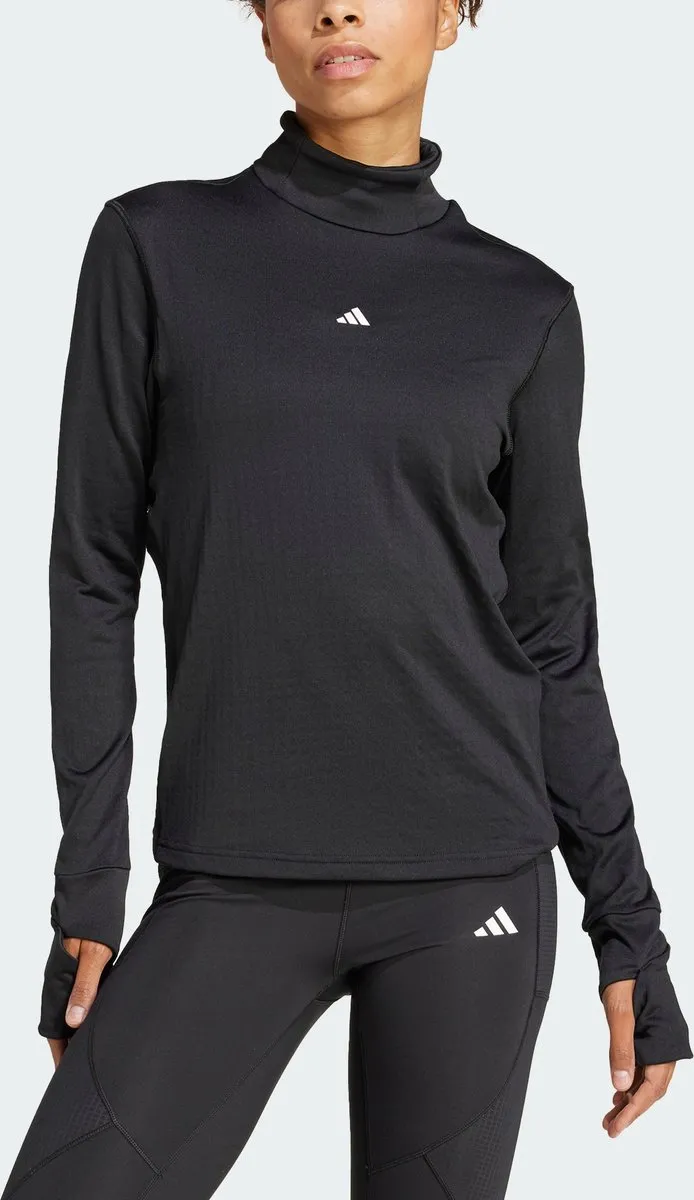 adidas Performance TECHFIT COLD.RDY Funnel Neck Longsleeve - Zwart
