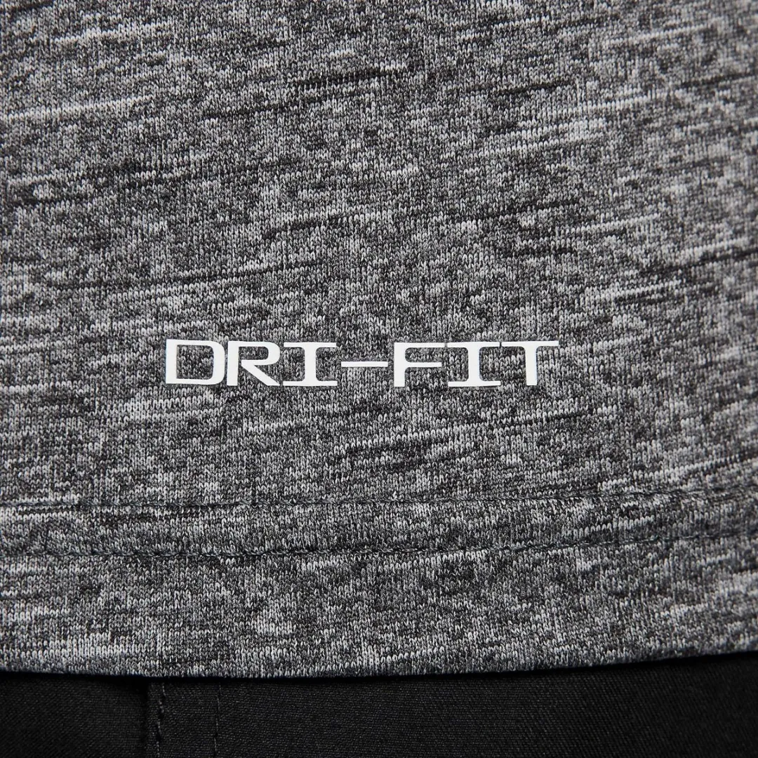 Nike Heathered SS Hydroguard Surfshirt - Zwart - Maat S
