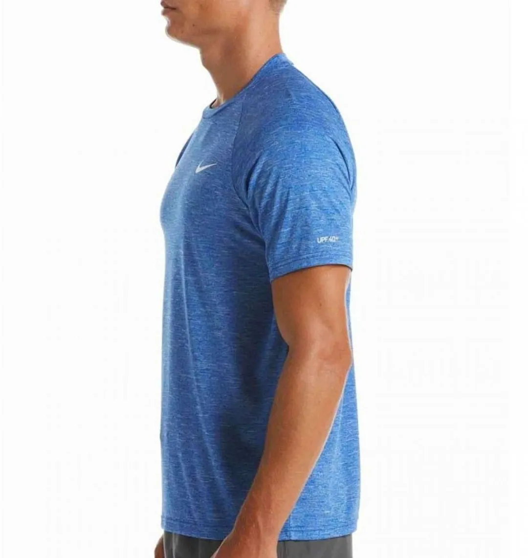 Nike Heathered SS Hydroguard Surfshirt - Zwart - Maat S - afbeelding 6 van 6