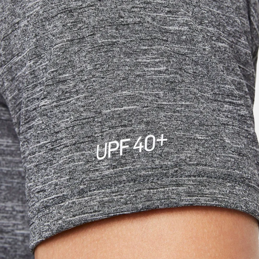 Nike Heathered SS Hydroguard Surfshirt - Zwart - Maat S