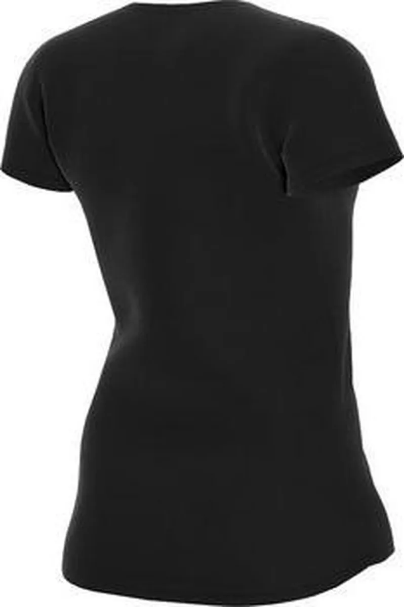 Nike Pro Sportshirt Dames L - AO9951-010 - Zwart/Wit