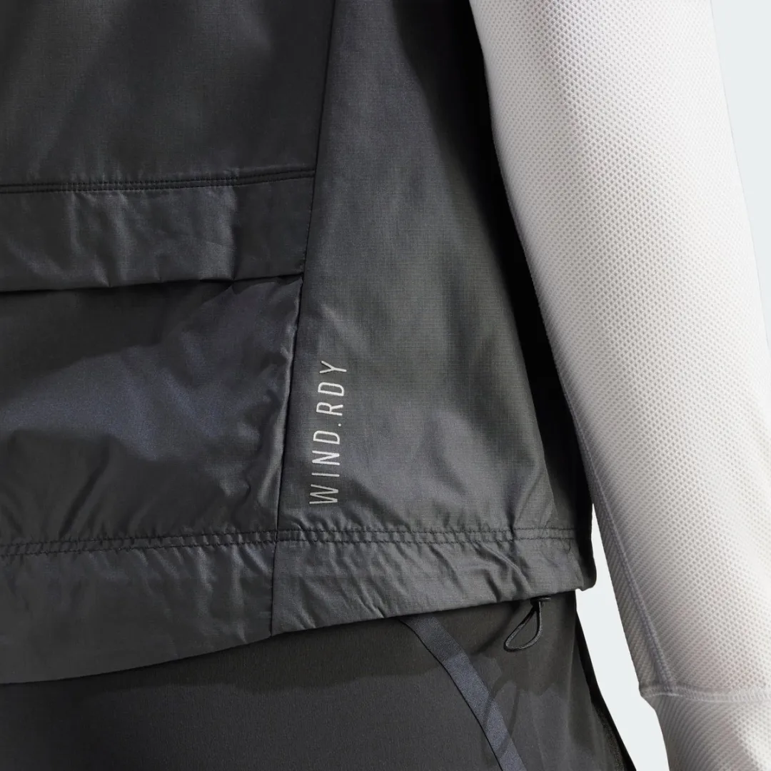 adidas Performance Own the Run Bodywarmer IK7446 - Zwart - XXS