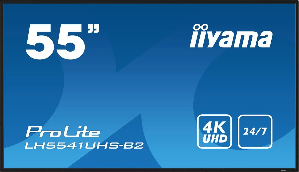 iiyama ProLite LH5541UHS-B2 55 Inch IPS 4K Monitor - Zwart