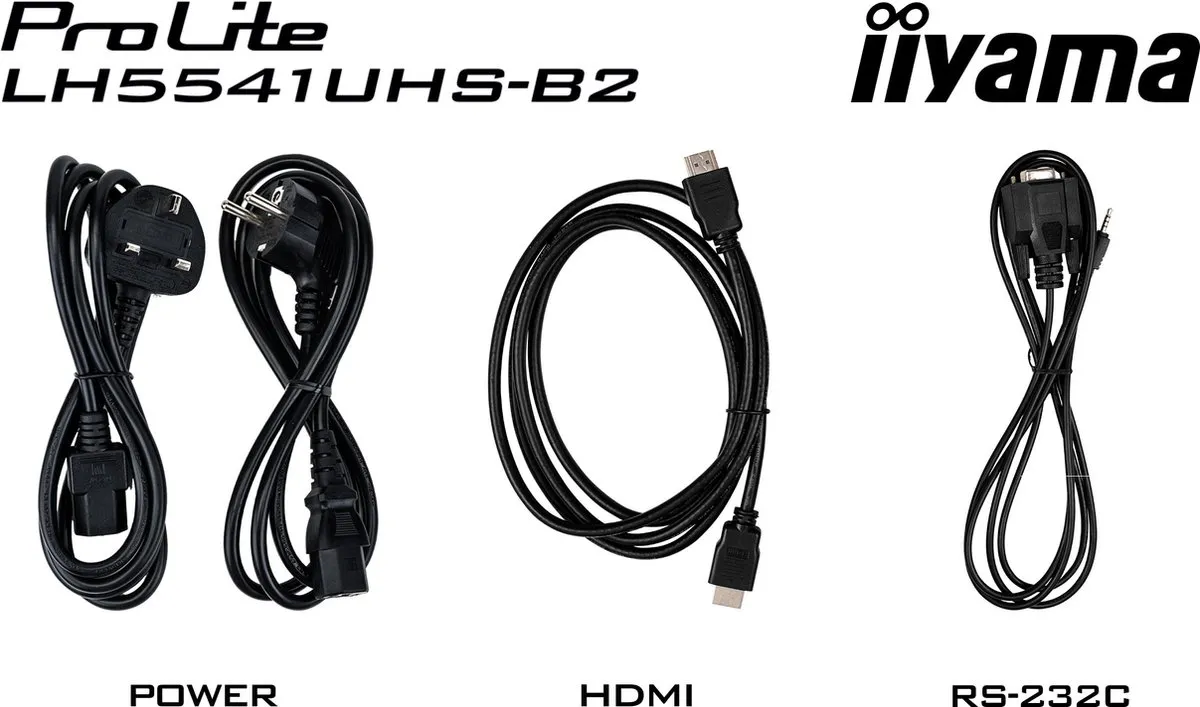 iiyama ProLite LH5541UHS-B2 55 Inch IPS 4K Monitor - Zwart