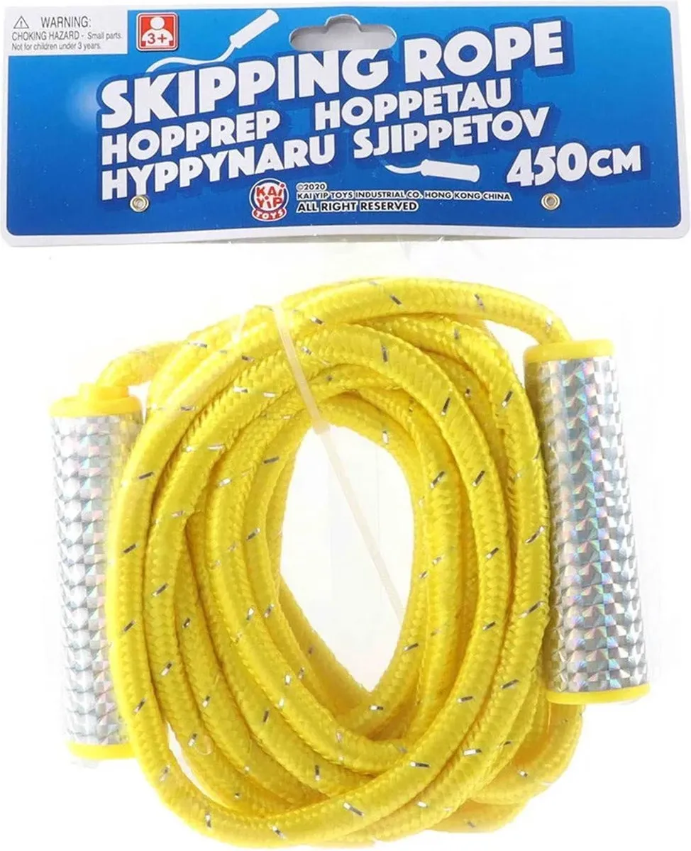 Jonotoys Springtouw Geel 450cm