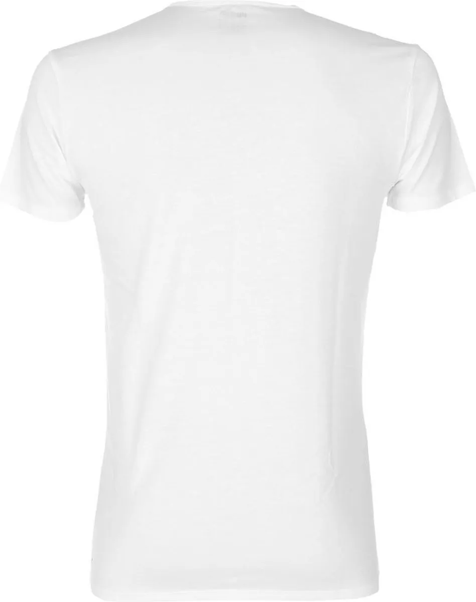 PUMA Basic 2P V-Neck Sportshirt Heren - Wit - L