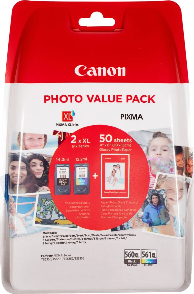 Canon PG-560XL/CL-561XL Inktcartridges