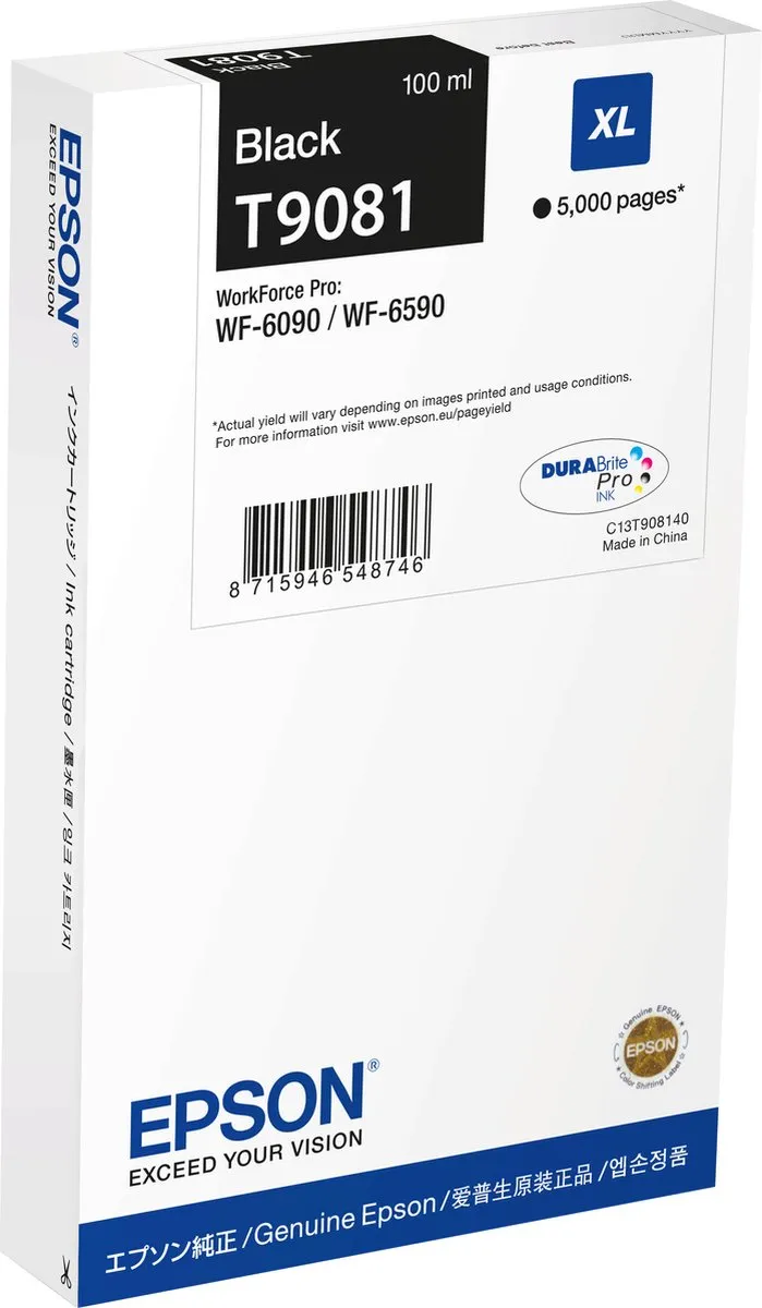 Epson C13T90814N Inktcartridge