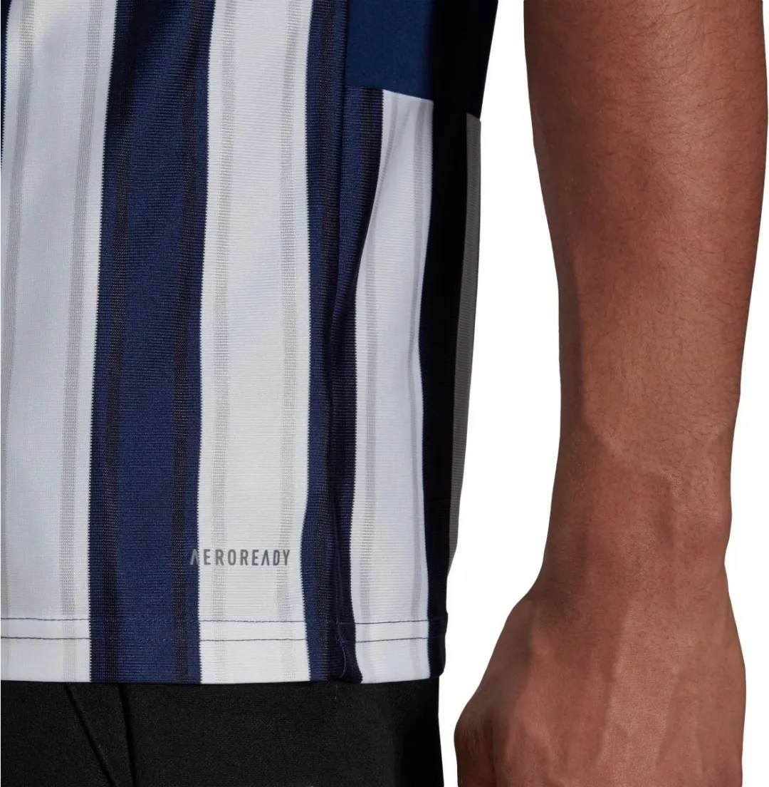 Adidas Striped 21 Shirt Heren - M - Marine/Wit