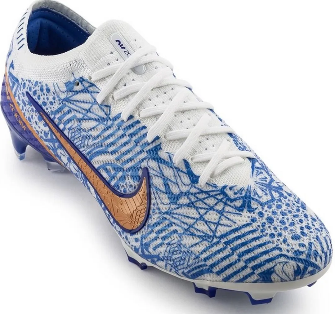 Nike Zoom Mercurial Vapor Elite CR7 FG Voetbalschoenen 45.5 - Wit/Blauw