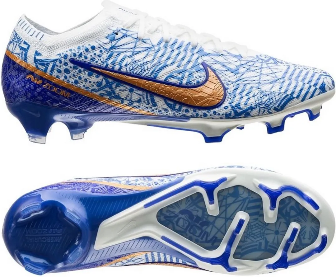 Nike Zoom Mercurial Vapor Elite CR7 FG Voetbalschoenen 45.5 - Wit/Blauw
