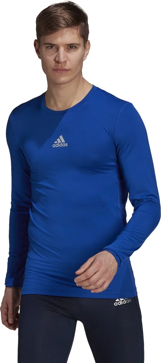 adidas Techfit Compression Longsleeve Sportshirt GU7335 - XL - Blauw