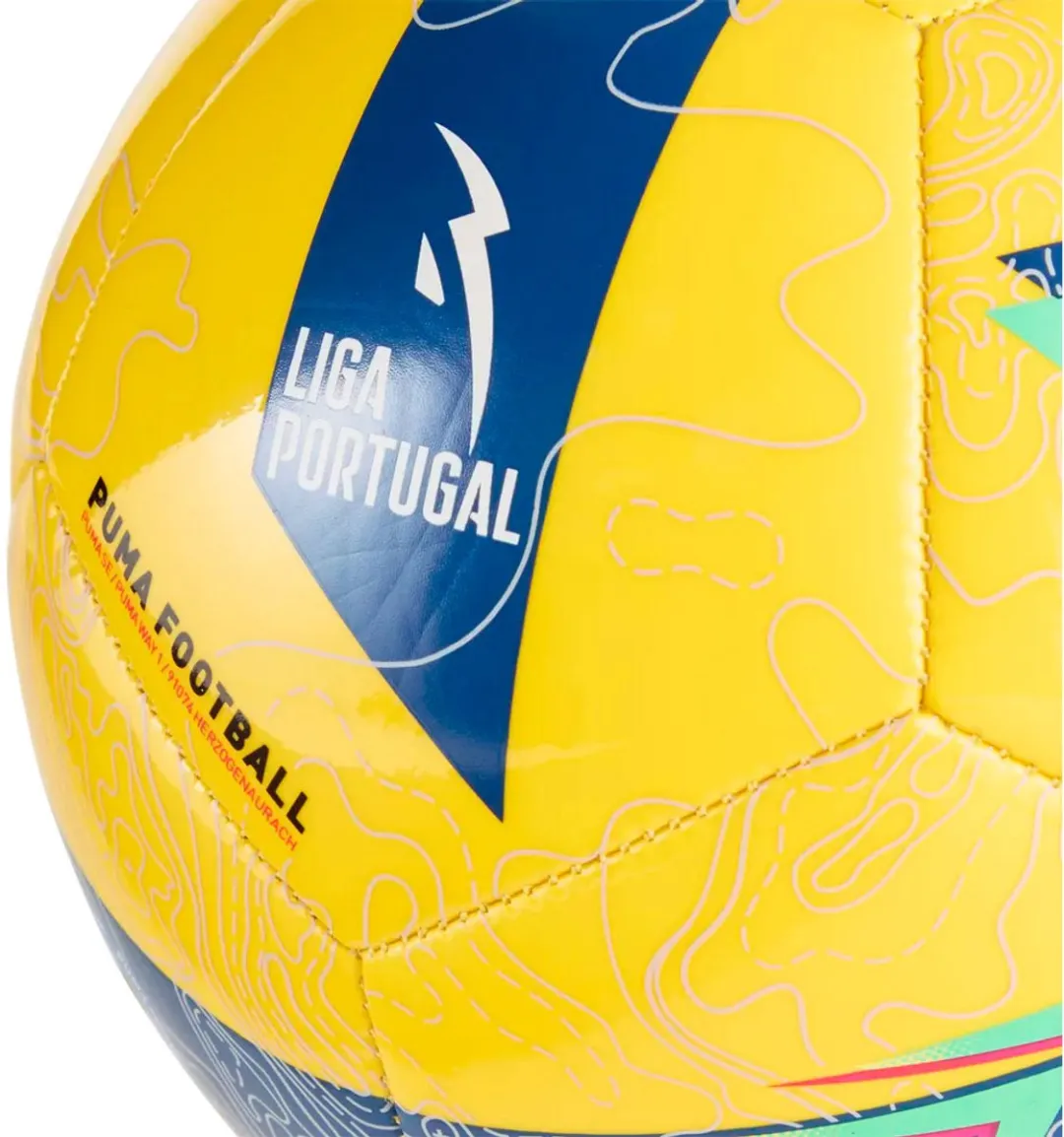 PUMA Orbita Liga Portugal Mini Voetbal - Fluo Yellow/Multicolor