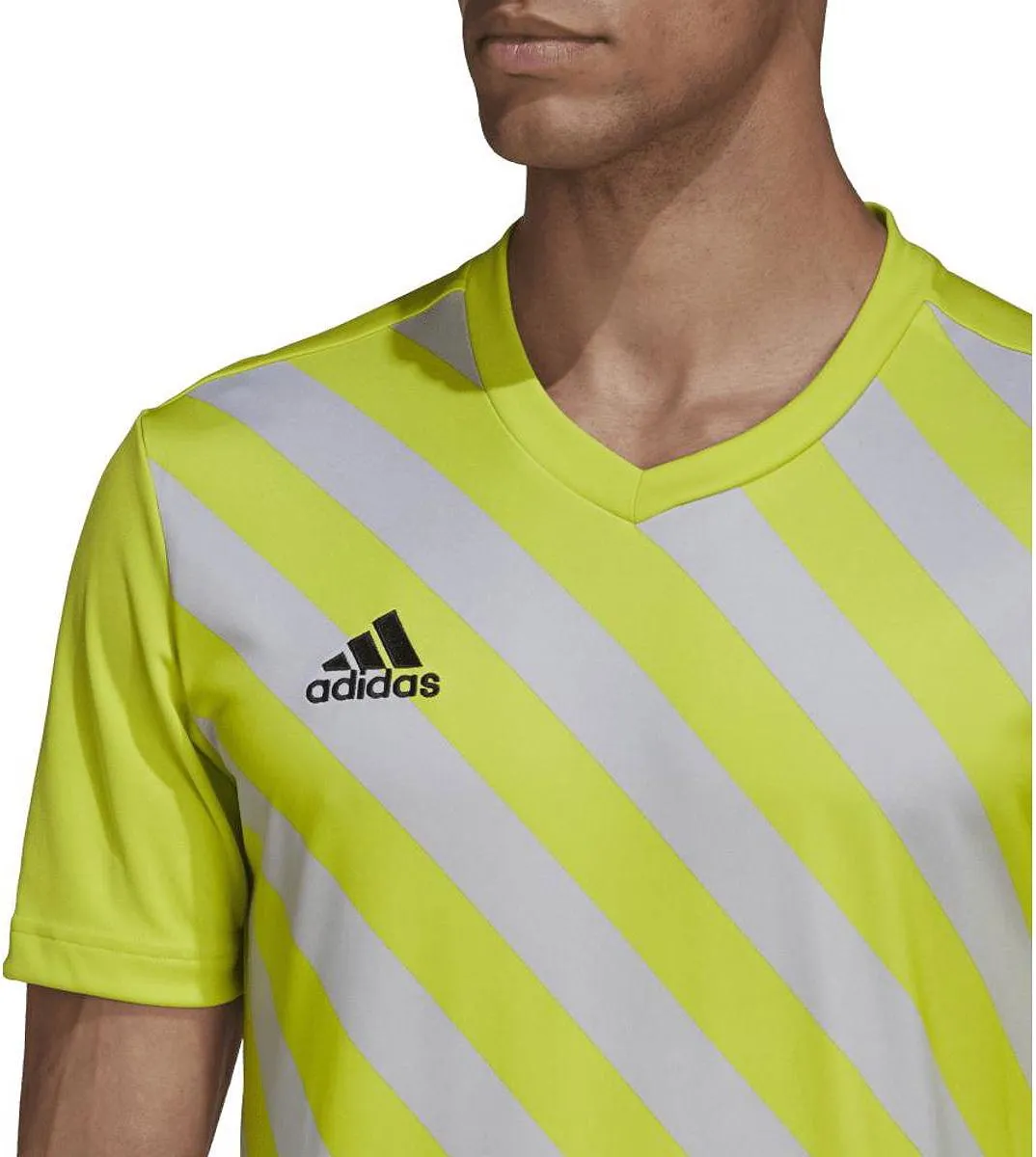 Adidas Entrada 22 Shirt Heren - Fluogeel/Lichtgrijs S