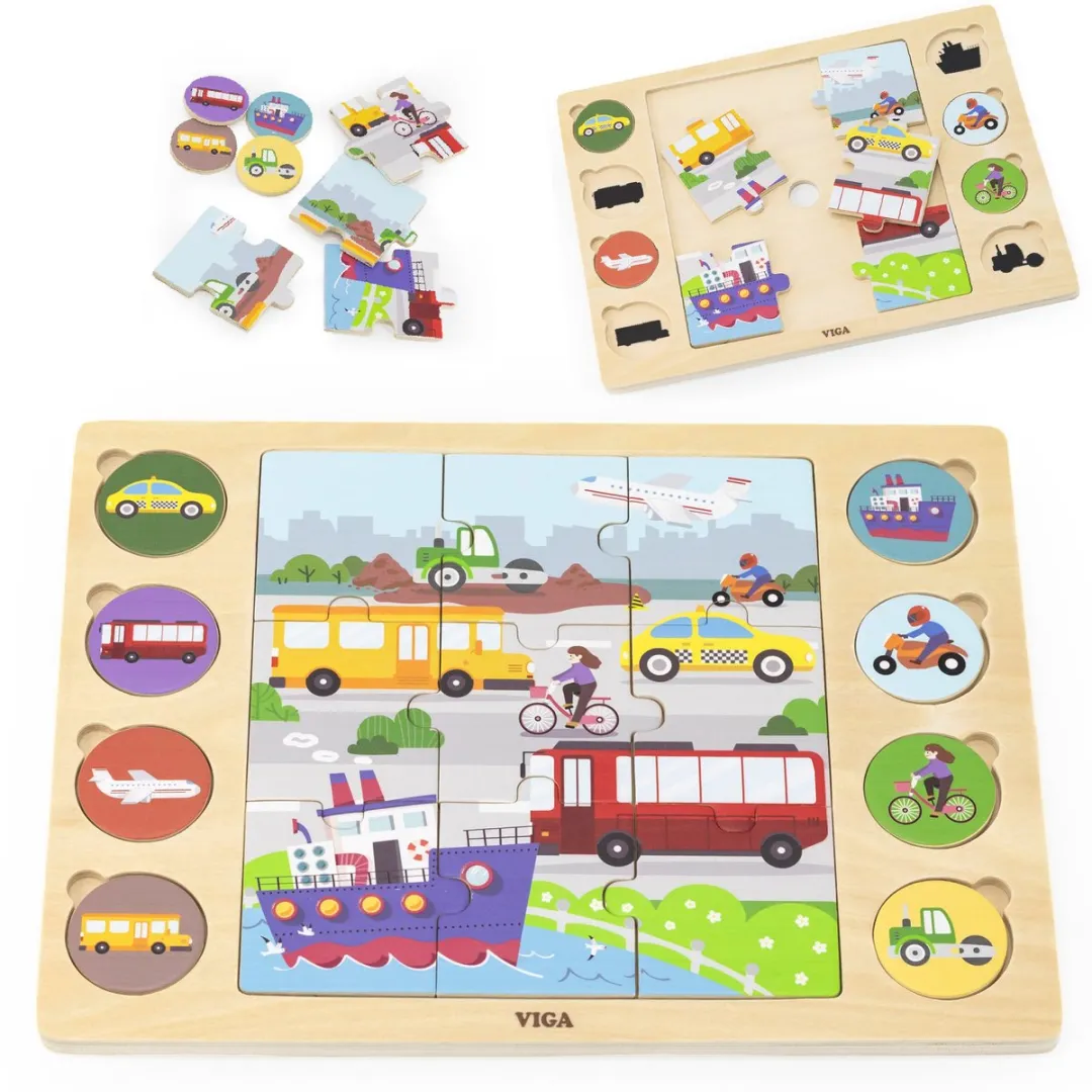 Viga Houten Puzzel Raad de Schaduw Transportmiddel
