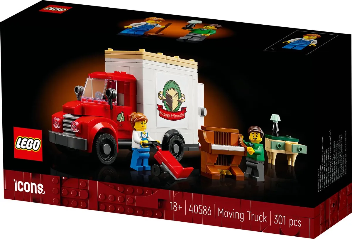 LEGO Icons Verhuiswagen 301 Stenen - Meerkleurig