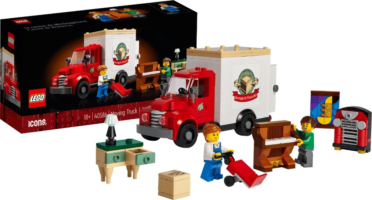 LEGO Icons Verhuiswagen 301 Stenen - Meerkleurig
