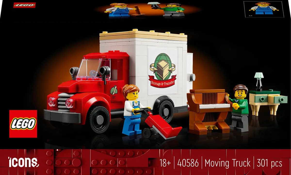 LEGO Icons Verhuiswagen 301 Stenen