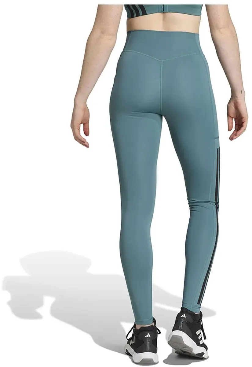 Adidas Optime 3 Stripes Leggings - Grijs Teal S