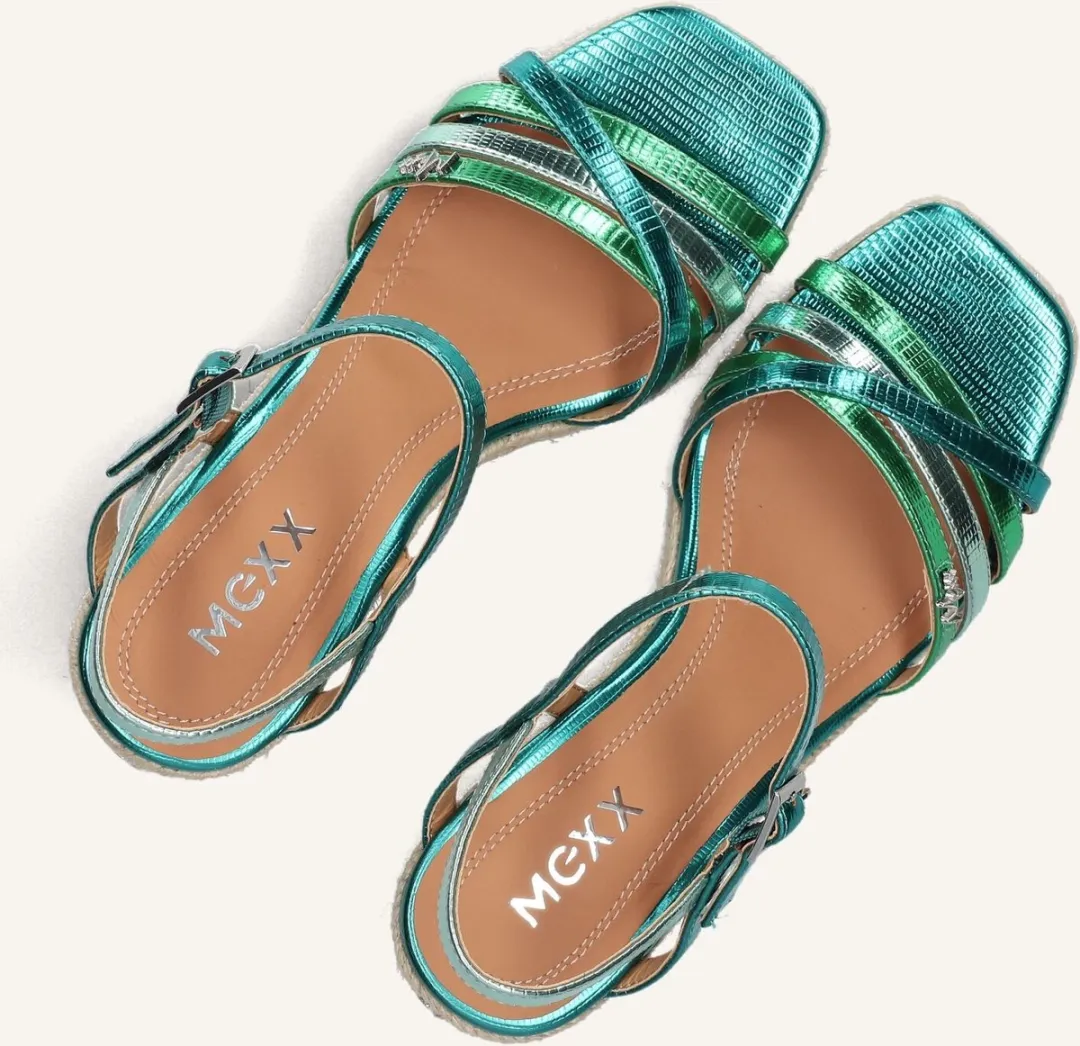 Mexx Noemi Pakina Sandalen - Groen - Maat 36
