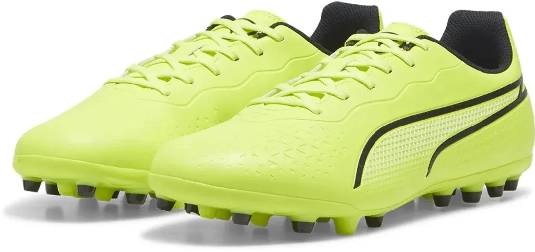 PUMA King Match Mg Voetbalschoenen - 44.5 - Electric Lime/Black - afbeelding 6 van 6