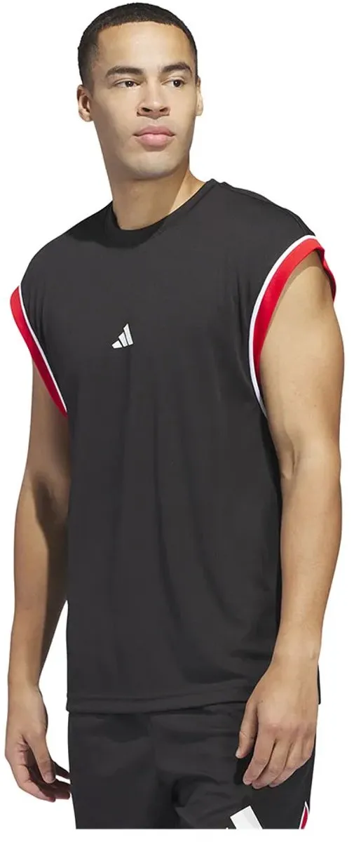 Adidas Basketball All-World Mouwloos T-shirt Zwart XL