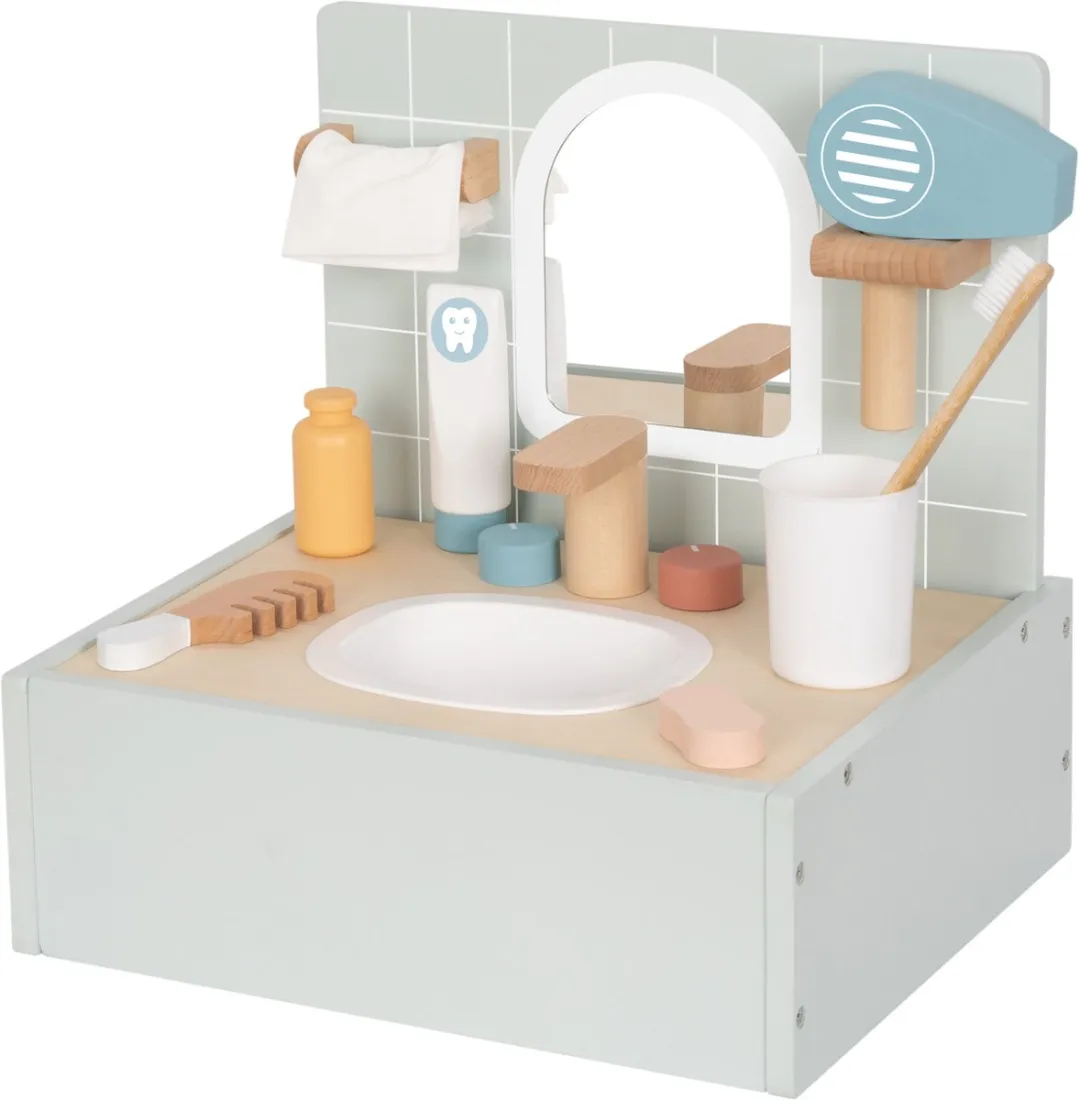 Tooky Toy Badkamer Speelset Mini - Hout Meerkleurig
