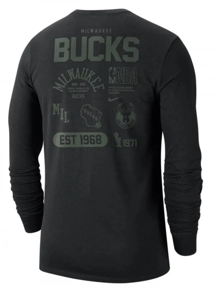 Nike NBA Milwaukee Bucks Shirt - XXL - Zwart