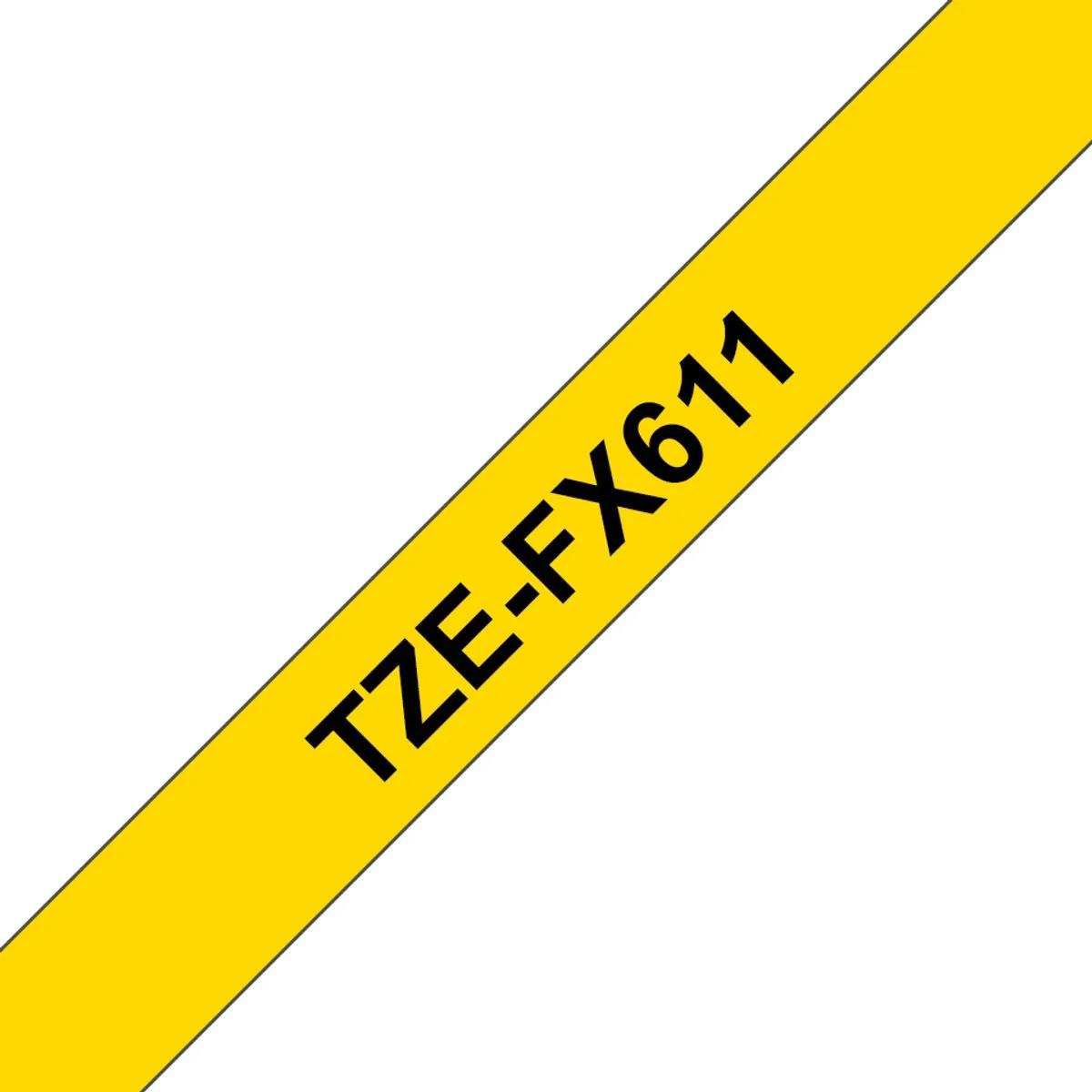Brother TZ-FX611 6mm - Zwart/Geel - 8m