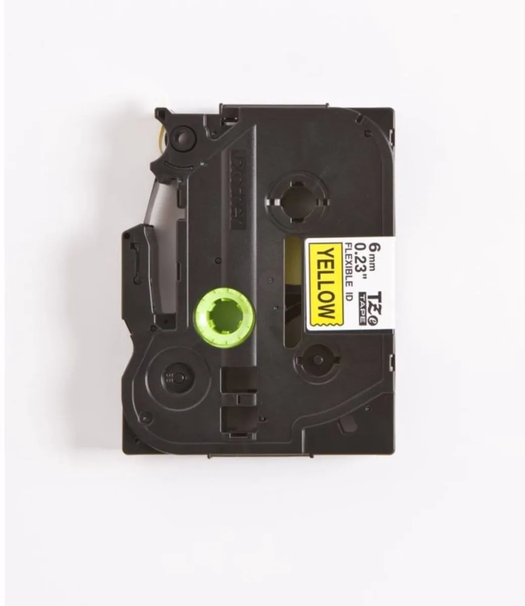 Brother TZ-FX611 6mm - Zwart/Geel - 8m