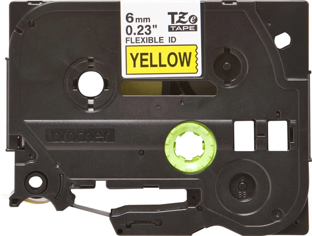 Brother TZ-FX611 6mm - Zwart/Geel - 8m