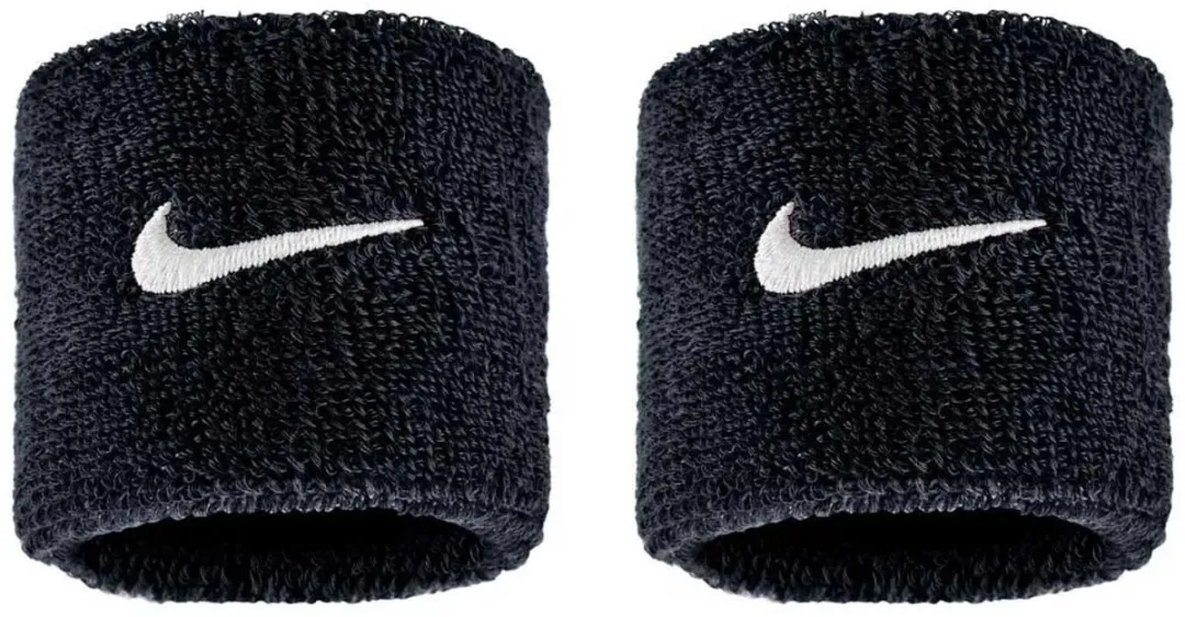 Nike Swoosh Classic 2-Pack Zweetbandjes - Zwart