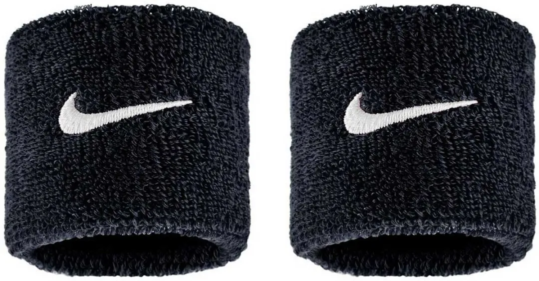 Nike Swoosh Classic 2-Pack Zweetbandjes - Zwart