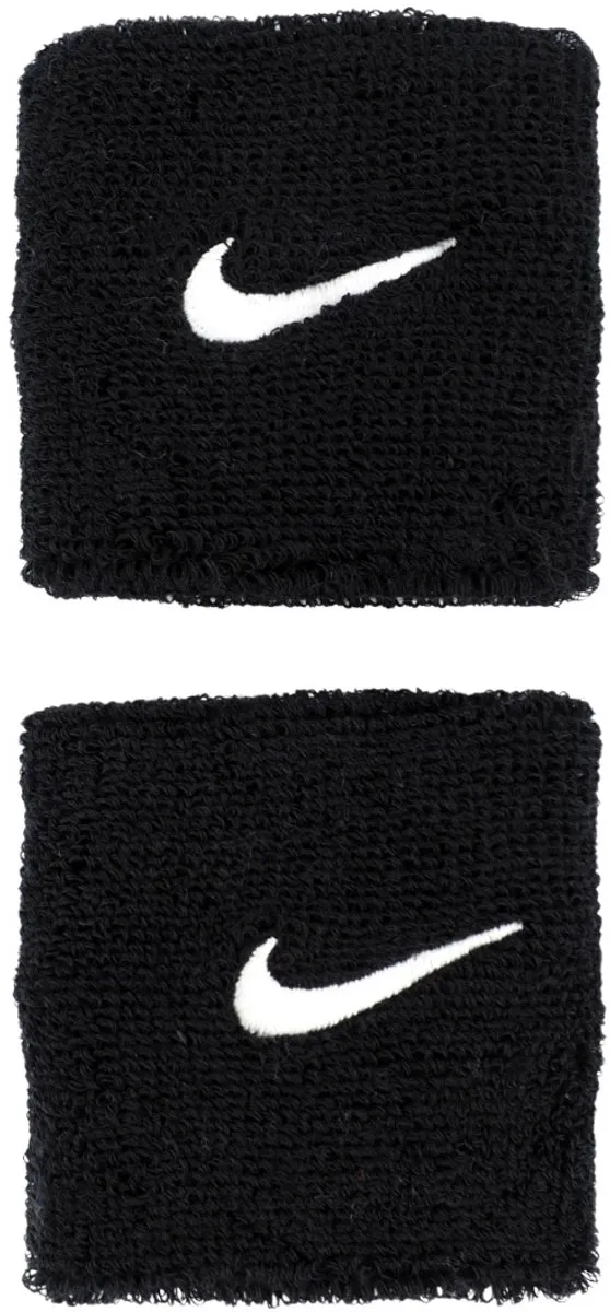 Nike Swoosh Classic 2-Pack Zweetbandjes - Zwart