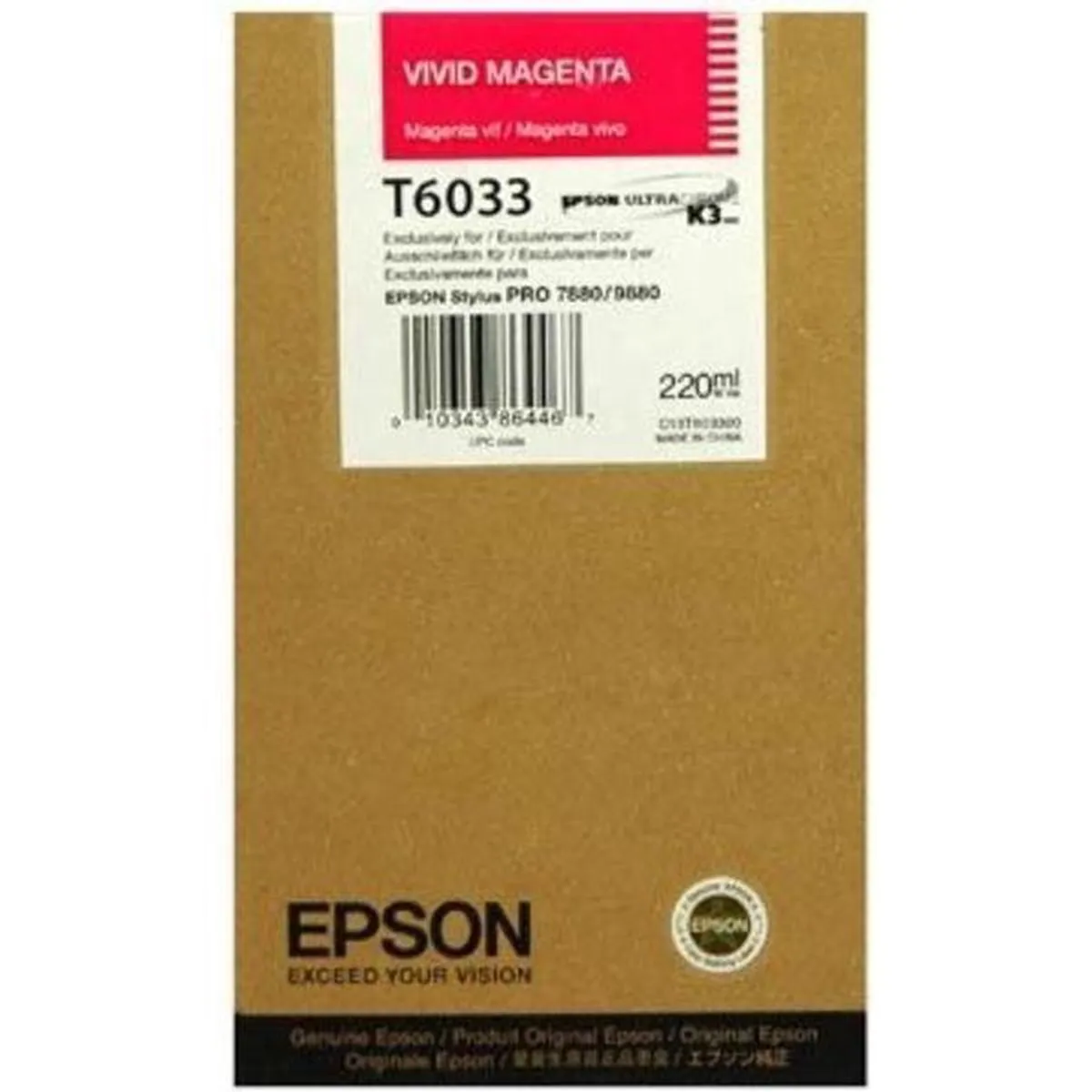 Epson T6033 Magenta Inktcartridge 220ml
