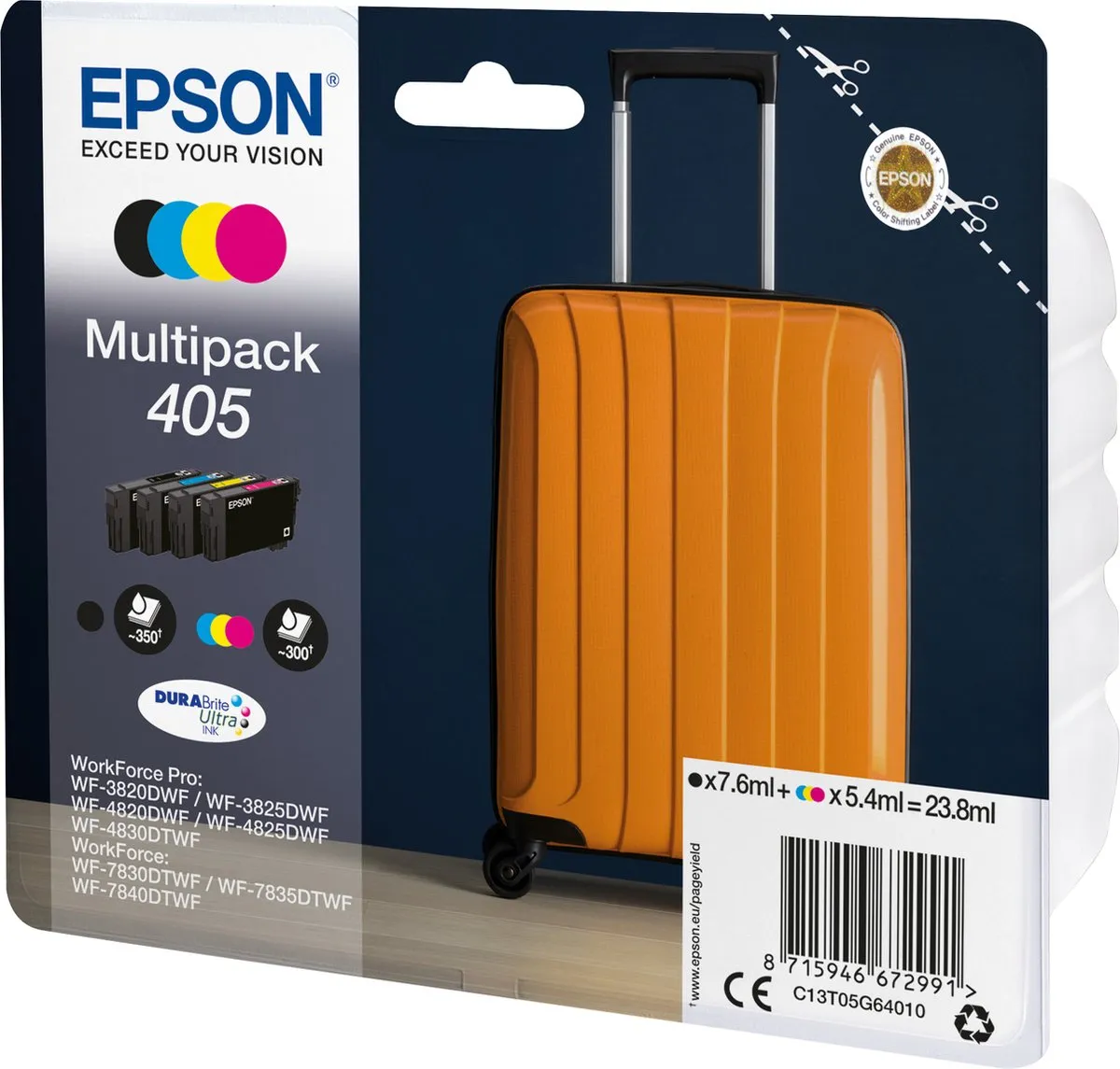 Epson C13T05G64010 Inktcartridges - 4 Stuks - 1250 pagina's