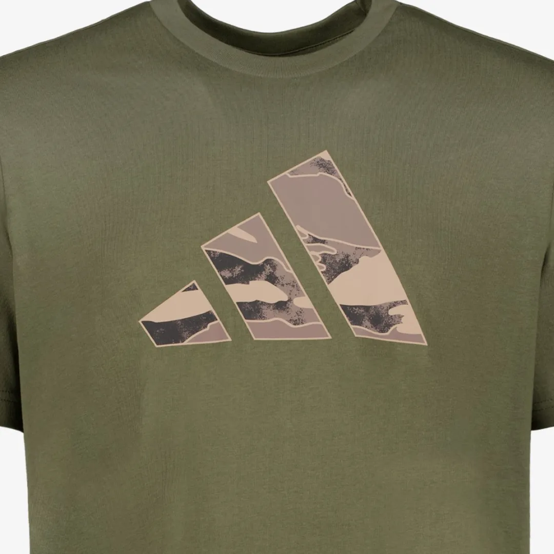 Adidas Camo Logo Graphic Heren T-shirt - M