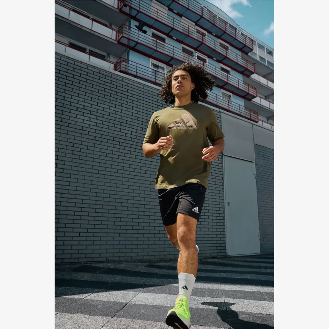 Adidas Camo Logo Graphic Heren T-shirt - M