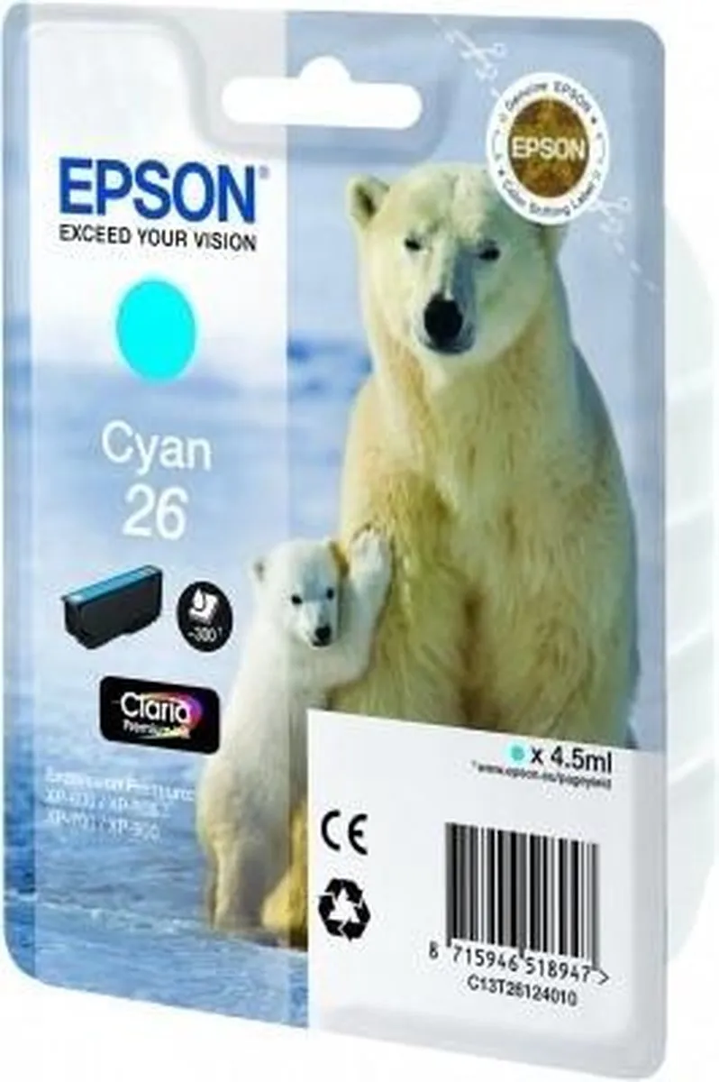 Epson C13T26124010 Cyaan Inktcartridge - 300 Pagina's
