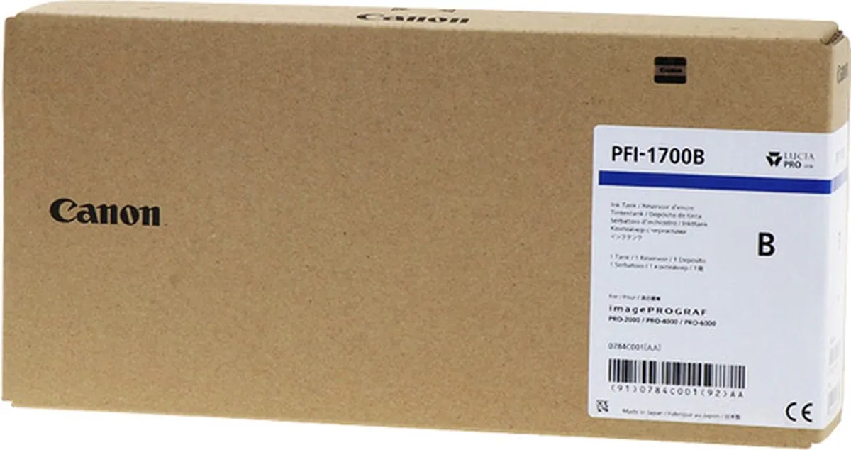 Canon PFI-1700B Inktcartridge Cyaan 700ml