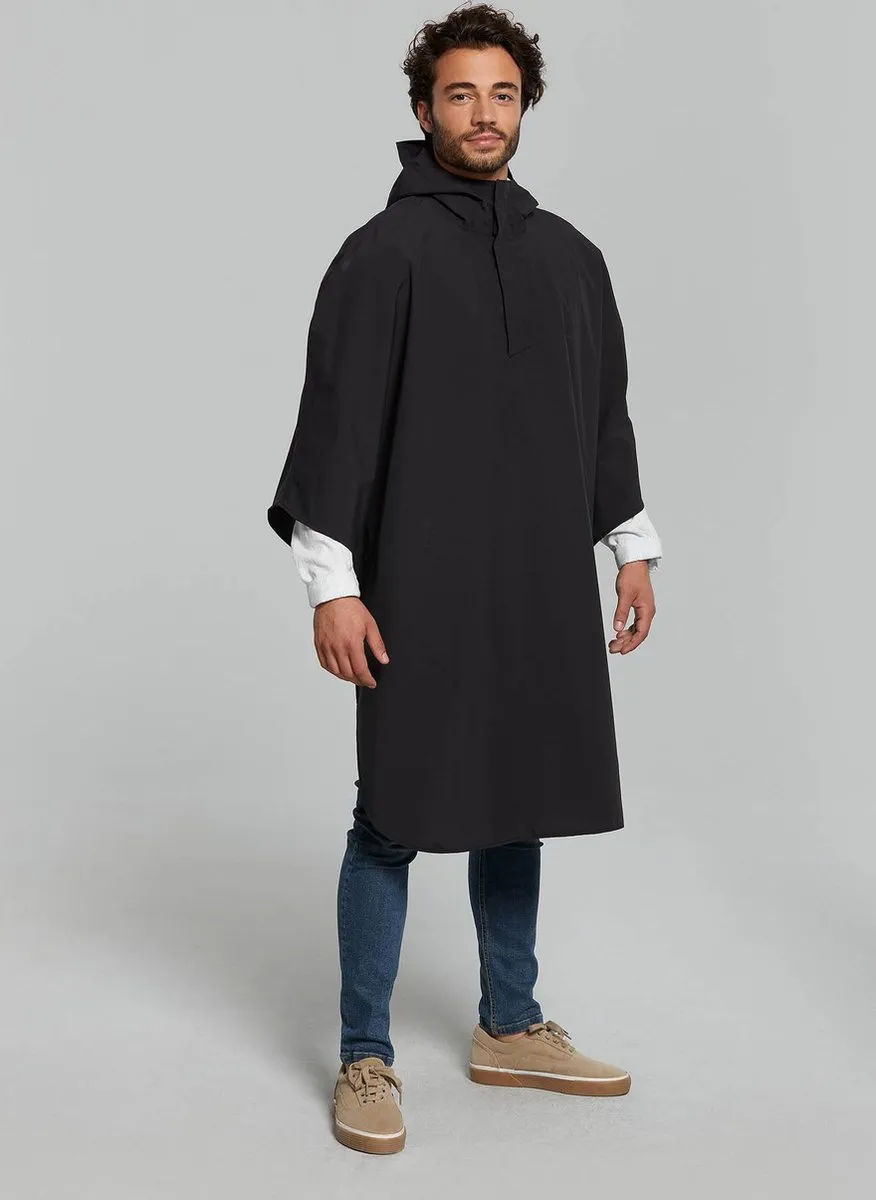 Basil Hoga Regenponcho Unisex - Zwart