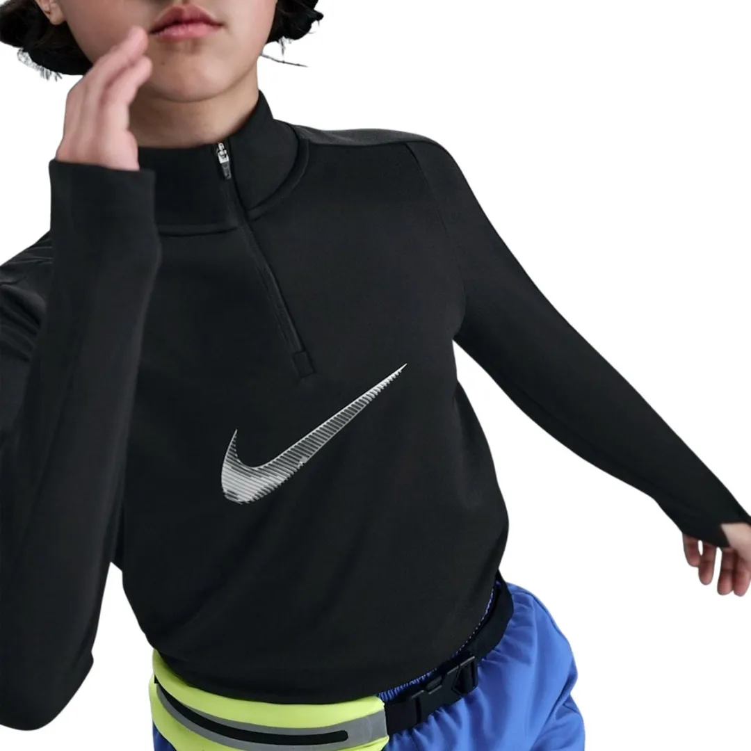 Nike Pro Dri-FIT 1/4-Zip Running Top IH5077-010 - Maat 128 - Zwart