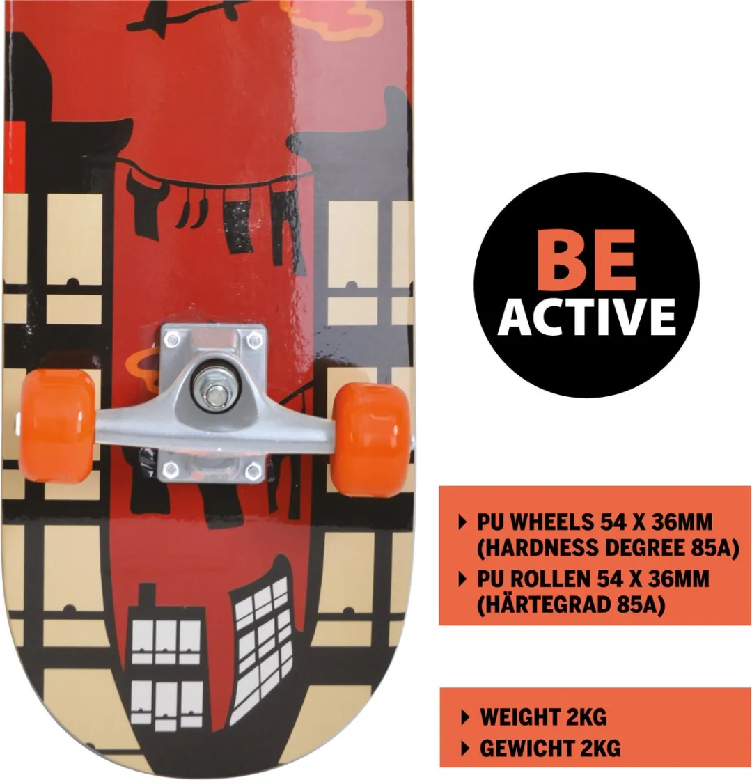 Schildkröt Skateboard - Rood/Geel/Zwart