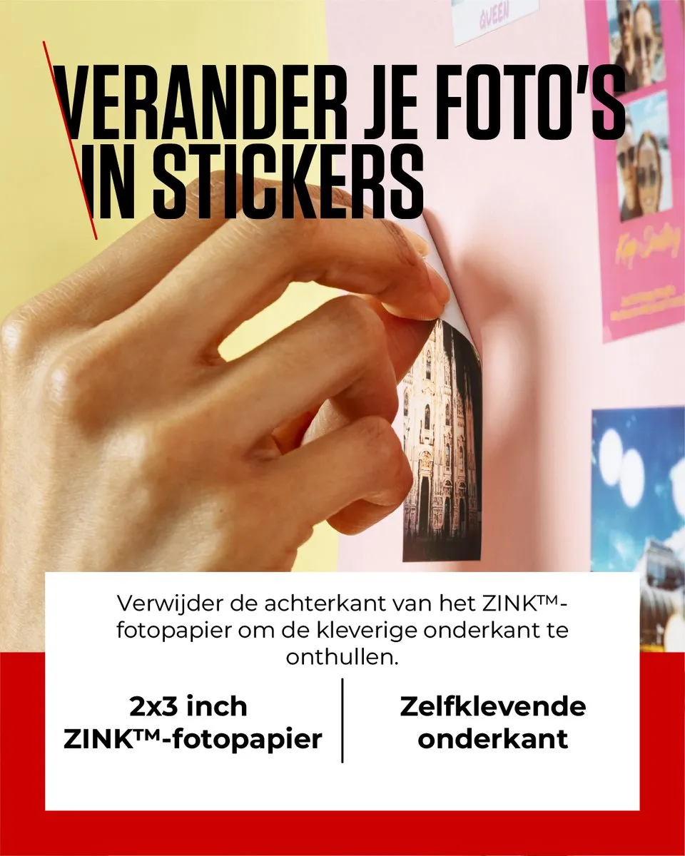 Canon ZINK 100 Zelfklevend Fotopapier - 100 Vel - Card formaat - Wit