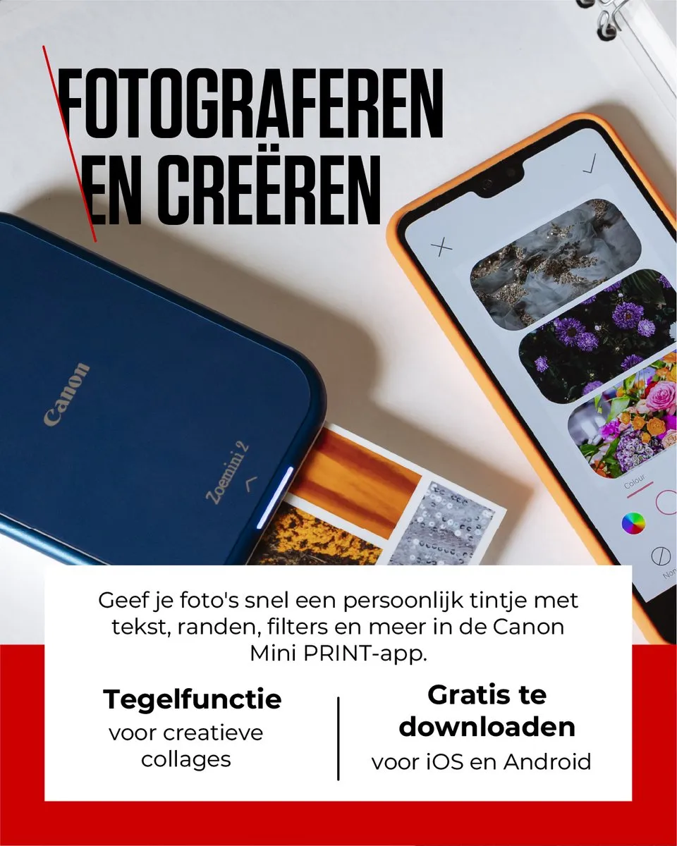 Canon ZINK 100 Zelfklevend Fotopapier - 100 Vel - Card formaat - Wit