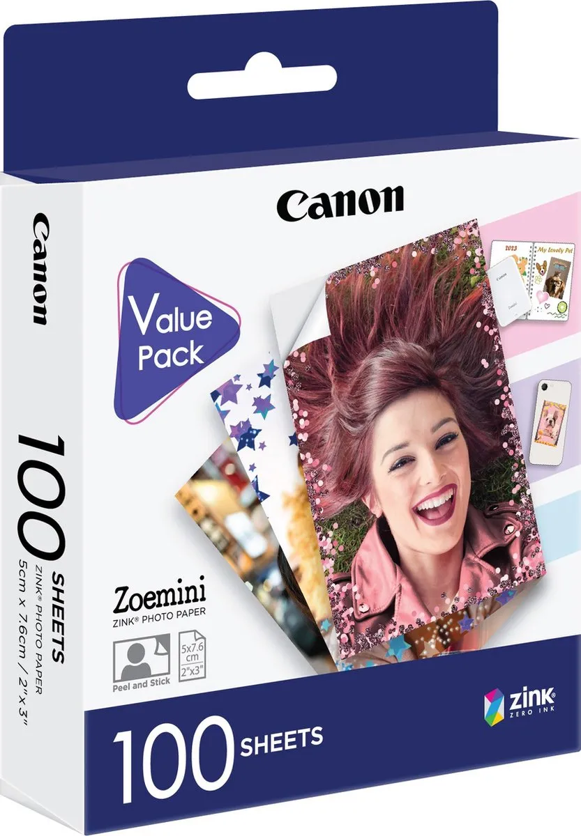 Canon ZINK 100 Zelfklevend Fotopapier