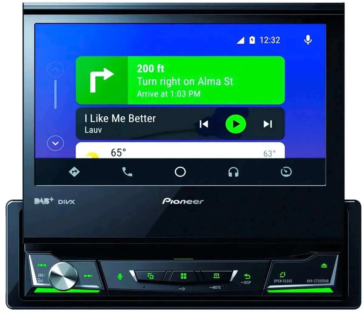 Pioneer AVH-Z7200DAB Autoradio - 1-DIN - CarPlay & Android Auto