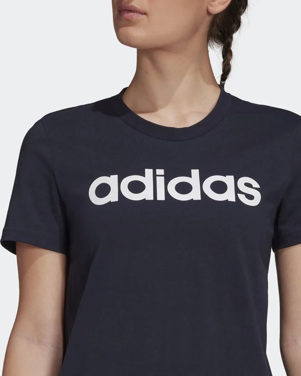 adidas Essentials Slim Logo T-shirt H07833 - Blauw S